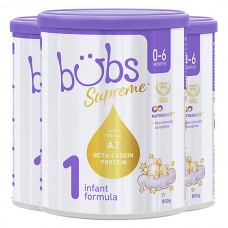 【澳洲直邮】贝儿BUBS A2 β-酪蛋白 婴幼儿宝宝1段牛奶粉 3罐